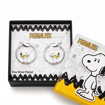 Orecchini a Cerchio Snoopy & Woodstock - Peanuts - VitaMea - EF01487SL.CS - Orecchini -