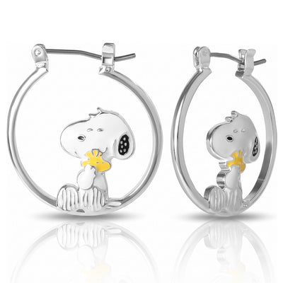 Orecchini a Cerchio Snoopy & Woodstock - Peanuts - VitaMea - EF01487SL.CS - Orecchini -