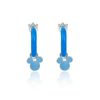 Orecchini Mickey - Baby - Argento e Smalto Celeste - VitaMea