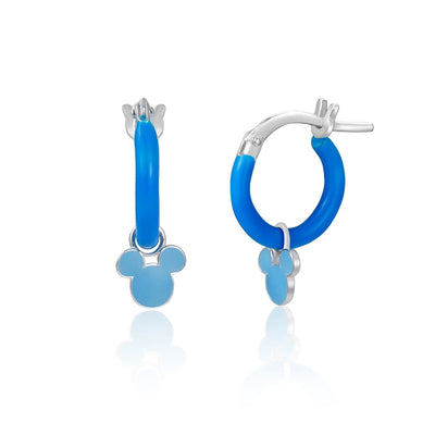 Orecchini Mickey - Baby - Argento e Smalto Celeste - VitaMea