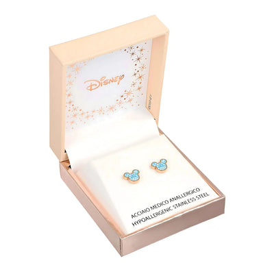 Orecchini Mickey Blu - Oro Rosato - VitaMea