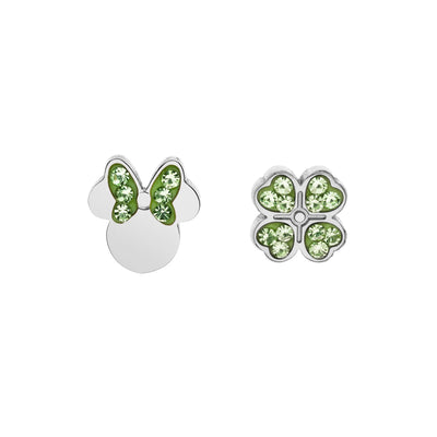 Orecchini Minnie con Quadrifoglio - Verde, Argento - VitaMea