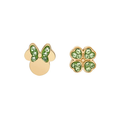 Orecchini Minnie con Quadrifoglio - Verde, Oro - VitaMea