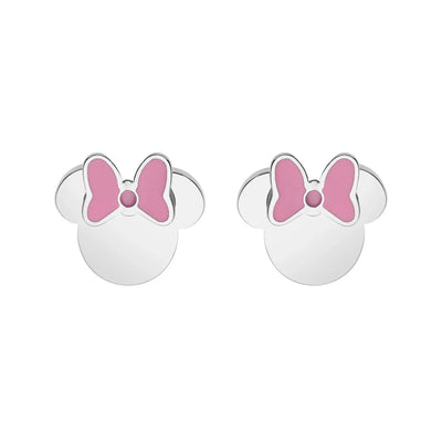 Orecchini Minnie Mouse - Smalto Rosa - VitaMea