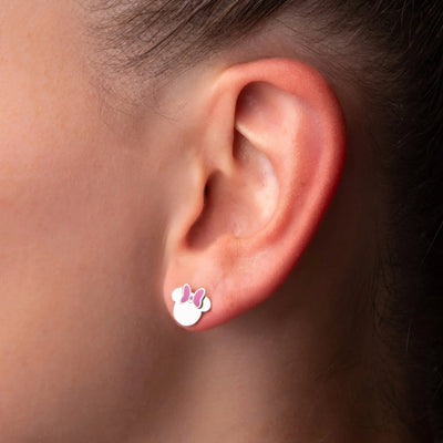 Orecchini Minnie Mouse - Smalto Rosa - VitaMea