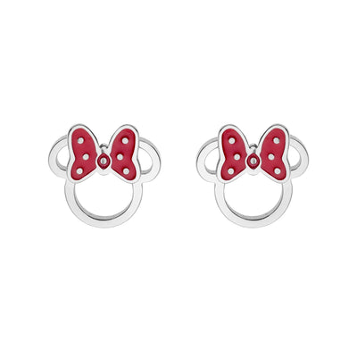 Orecchini Minnie Mouse - Smalto Rosso - VitaMea
