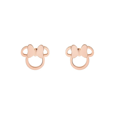 Orecchini Minnie - Oro Rosato Bow Silhouette - design cavo - VitaMea
