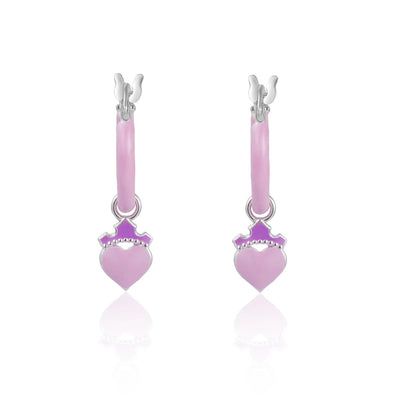 Orecchini Principesse - Baby - Smalto Rosa - VitaMea
