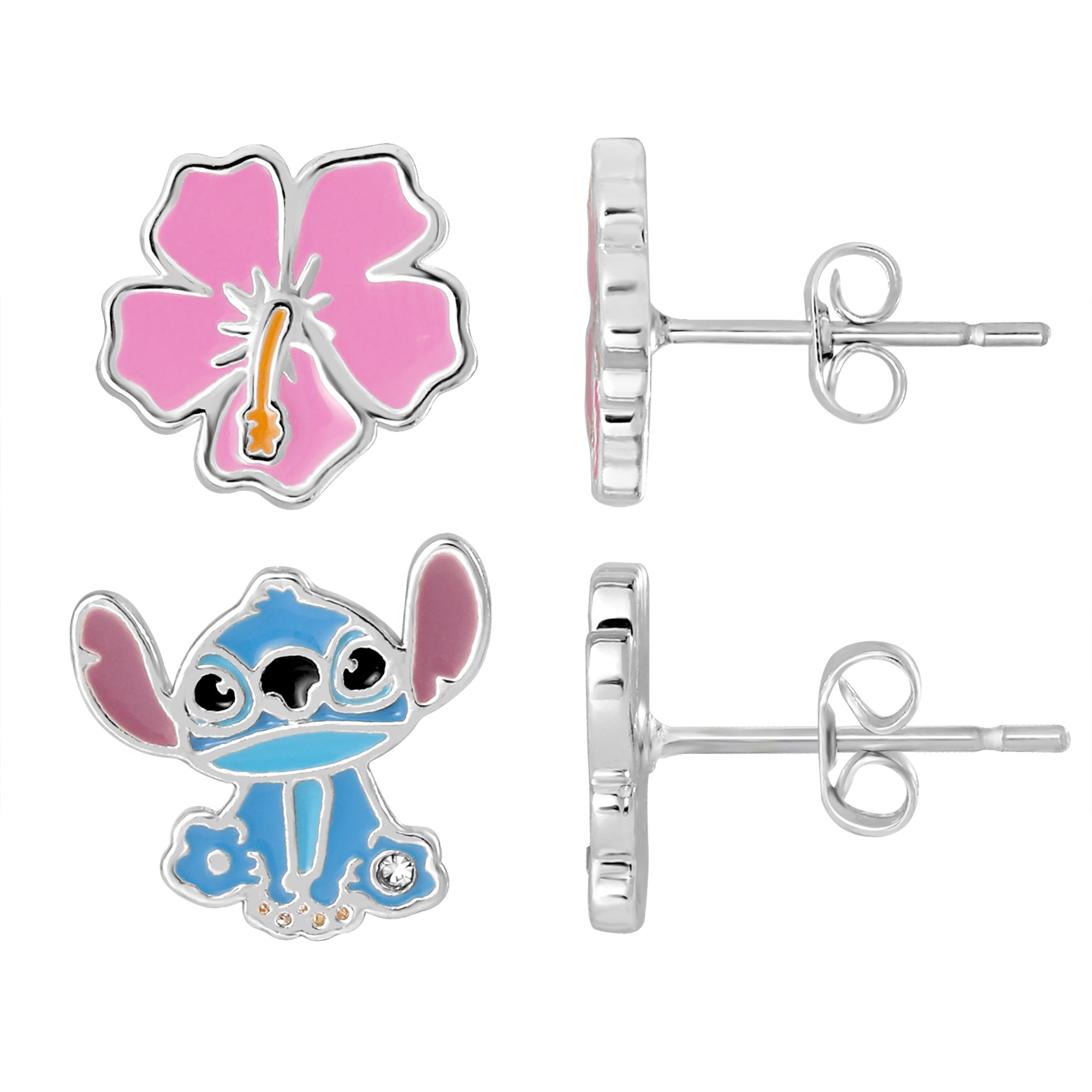 Orecchini Stitch & Angel Hibiscus - Disney - VitaMea - SF00686SRWL.CS - Orecchini -