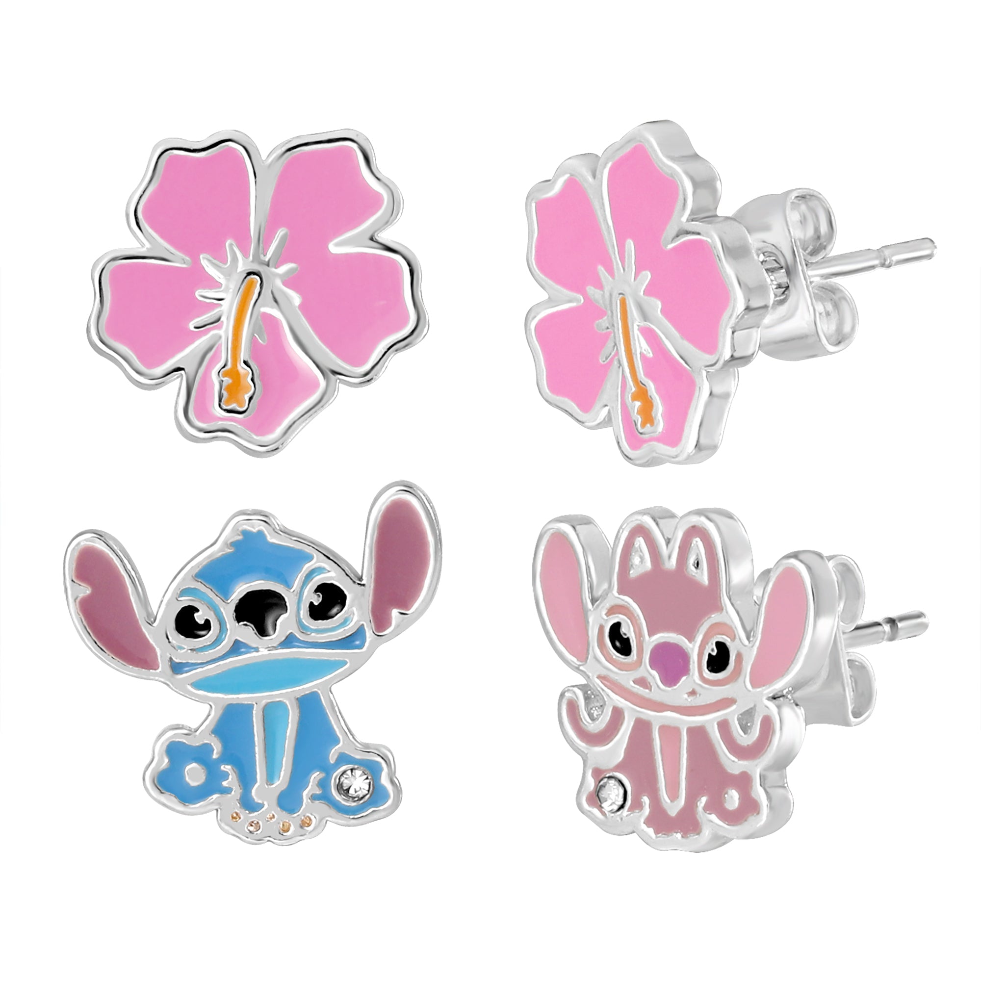 Orecchini Stitch & Angel Hibiscus - Disney - VitaMea - SF00686SRWL.CS - Orecchini -