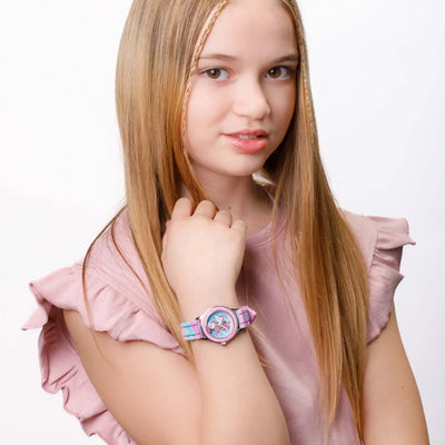 Orologio Time Teacher Minnie - Rosa, Blu - VitaMea