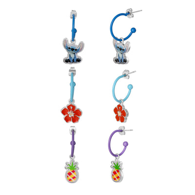 Set 3 Paia Orecchini Stitch Tropical - Disney - VitaMea - SH01511RL.CS - Orecchini - 