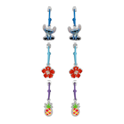 Set 3 Paia Orecchini Stitch Tropical - Disney - VitaMea - SH01511RL.CS - Orecchini - 