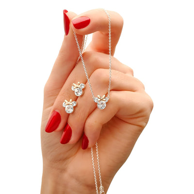 Set Collana e Orecchini Minnie Mouse con Cristalli - Disney - VitaMea - SF00155TRWL.CS - Set -